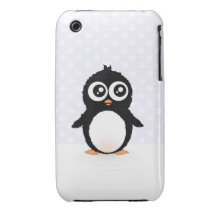 Bande dessinée mignonne de pingouin coques Case-Mate iPhone 3