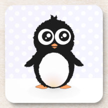 Bande dessinée mignonne de pingouin dessous-de-verre