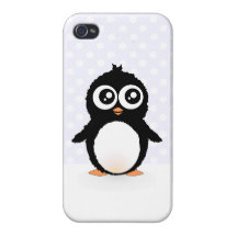 Bande dessinée mignonne de pingouin étui iPhone 4