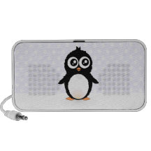 Bande dessinée mignonne de pingouin haut-parleurs mp3