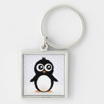 Bande dessinée mignonne de pingouin porte-clé