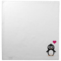 Bande dessinée mignonne de pingouin serviette imprimée