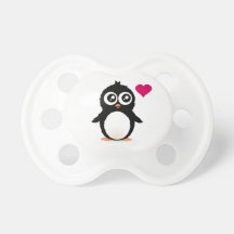Bande dessinée mignonne de pingouin sucette pour bébé