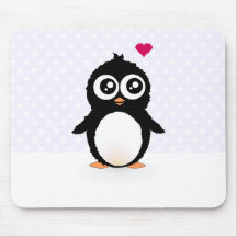 Bande dessinée mignonne de pingouin tapis de souris