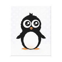 Bande dessinée mignonne de pingouin toiles tendues sur châssis