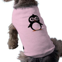 Bande dessinée mignonne de pingouin tee-shirt pour chien