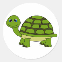 Bande dessinée mignonne de tortue autocollants