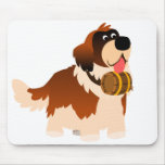Bande dessinée mignonne St Bernard Mousepad tapis de souris