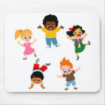 Bande dessinée Mousepad de cinq enfants Tapis De Souris
