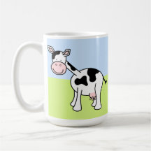 Bande dessinée noire et blanche de vache mugs