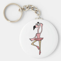 Bande dessinée rose de danseuse de ballerine de fl porte-clef