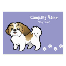 Bande dessinée Shih Tzu (chiot coupé) Modèles De Cartes De Visite