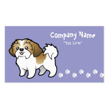 Bande dessinée Shih Tzu (chiot coupé) Cartes De Visite Professionnelles
