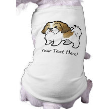 Bande dessinée Shih Tzu (chiot coupé) Tee-shirt Pour Animal Domestique