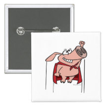 bande dessinée superbe de porc de super héros idio badges avec agrafe