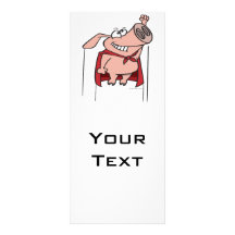 bande dessinée superbe de porc de super héros idio cartes doubles customisables