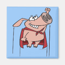 bande dessinée superbe de porc de super héros idio aimants
