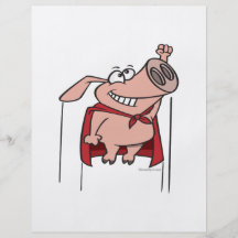 bande dessinée superbe de porc de super héros idio tract