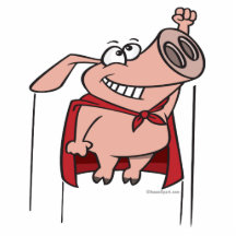 bande dessinée superbe de porc de super héros idio photo sculpture