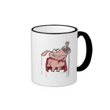 bande dessinée superbe de porc de super héros idio tasses