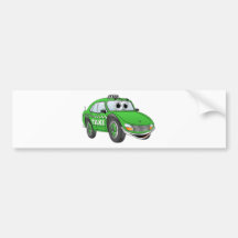 Bande dessinée verte de taxi autocollants pour voiture