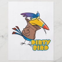 bande dessinée vilaine de toucan d'oiseau sale drô prospectus en couleur