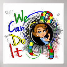 Bande dessinée WCDI de Rosie d'autisme Affiche