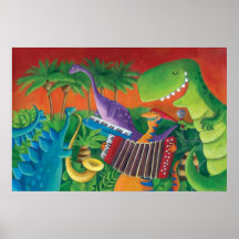 Bande géniale de dinosaure affiche