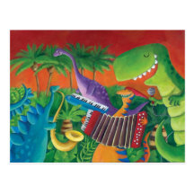Bande géniale de dinosaure carte postale