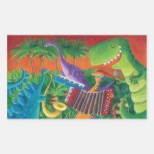 Bande géniale de dinosaure stickers rectangulaires
