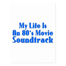 bande sonore de film des années 80 carte postale