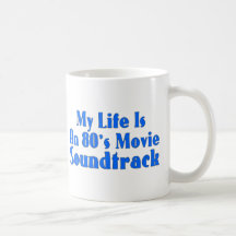 bande sonore de film des années 80 mug à café