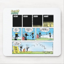 Bandes dessinées jouantes au golf Mousepad de mara Tapis De Souris