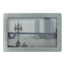 Bangkok Thaïlande le fleuve Chao Phraya donnent su Boucles De Ceinture Rectangulaires