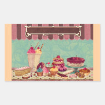 Bannière de signe de partie de gâteau de petit gât adhésif