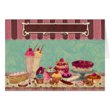 Bannière de signe de partie de gâteau de petit gât carte de vœux