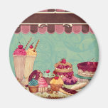 Bannière de signe de partie de gâteau de petit gât magnets