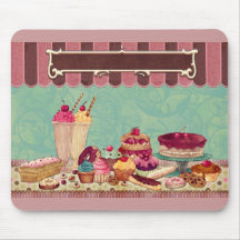 Bannière de signe de partie de gâteau de petit gât tapis de souris