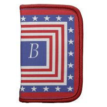Bannière étoilée patriote - avec le monogramme organiseur