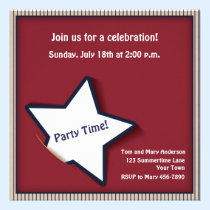 Bannière étoilée patriote invitations