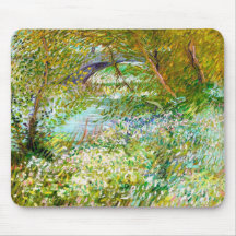 Banques de la peinture de la Seine Pont Clichy Van Tapis De Souris