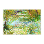 Banques de la peinture de la Seine Pont Clichy Van Toile Tendue Sur Châssis