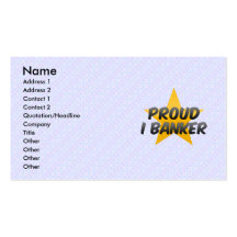 Banquier fier d'I Cartes De Visite Professionnelles