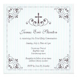 Baptême/baptême/d'abord communion élégants de garç invitation personnalisée
