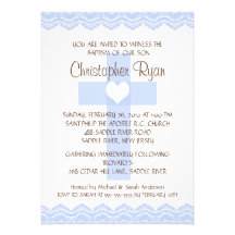 Baptême croisé Inviation de bébé de dentelle Invitation Personnalisable