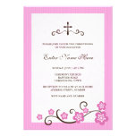 Baptême de fleurs de cerisier/invitation roses de 
