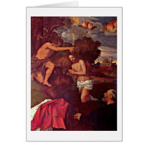 Baptême de RAM du Christ Giovanni par Titian Carte De Vœux