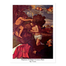 Baptême de RAM du Christ Giovanni par Titian Carte Postale
