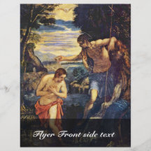 Baptême du Christ par Tintoretto Jacopo (meilleur  Prospectus