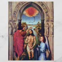 Baptême du Christ par Weyden Rogier Van Der Tract